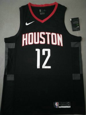 NBA 12 Howard Rockets Maillot noir imprimé